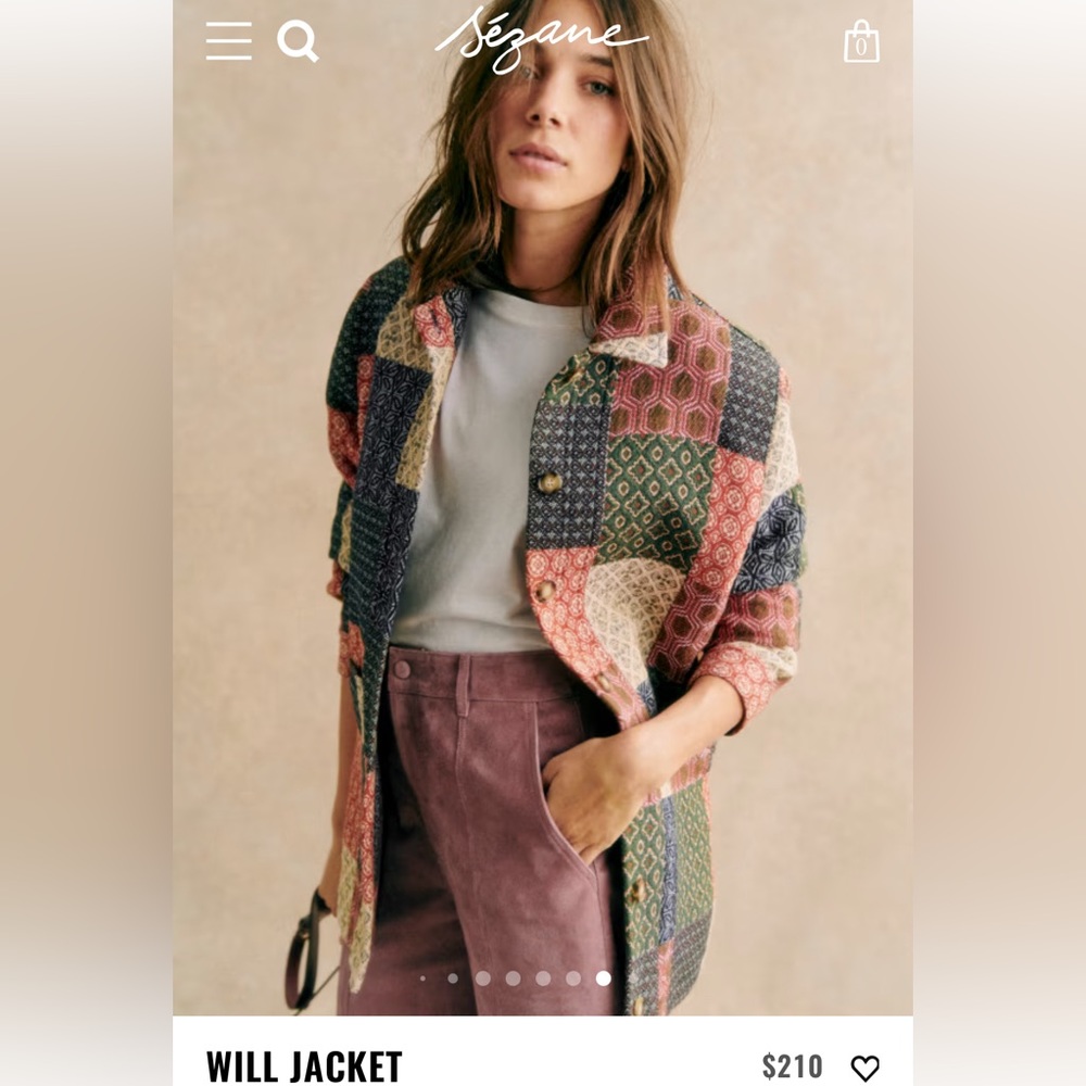 Sézane Will Patchwork Quilted Jacket
